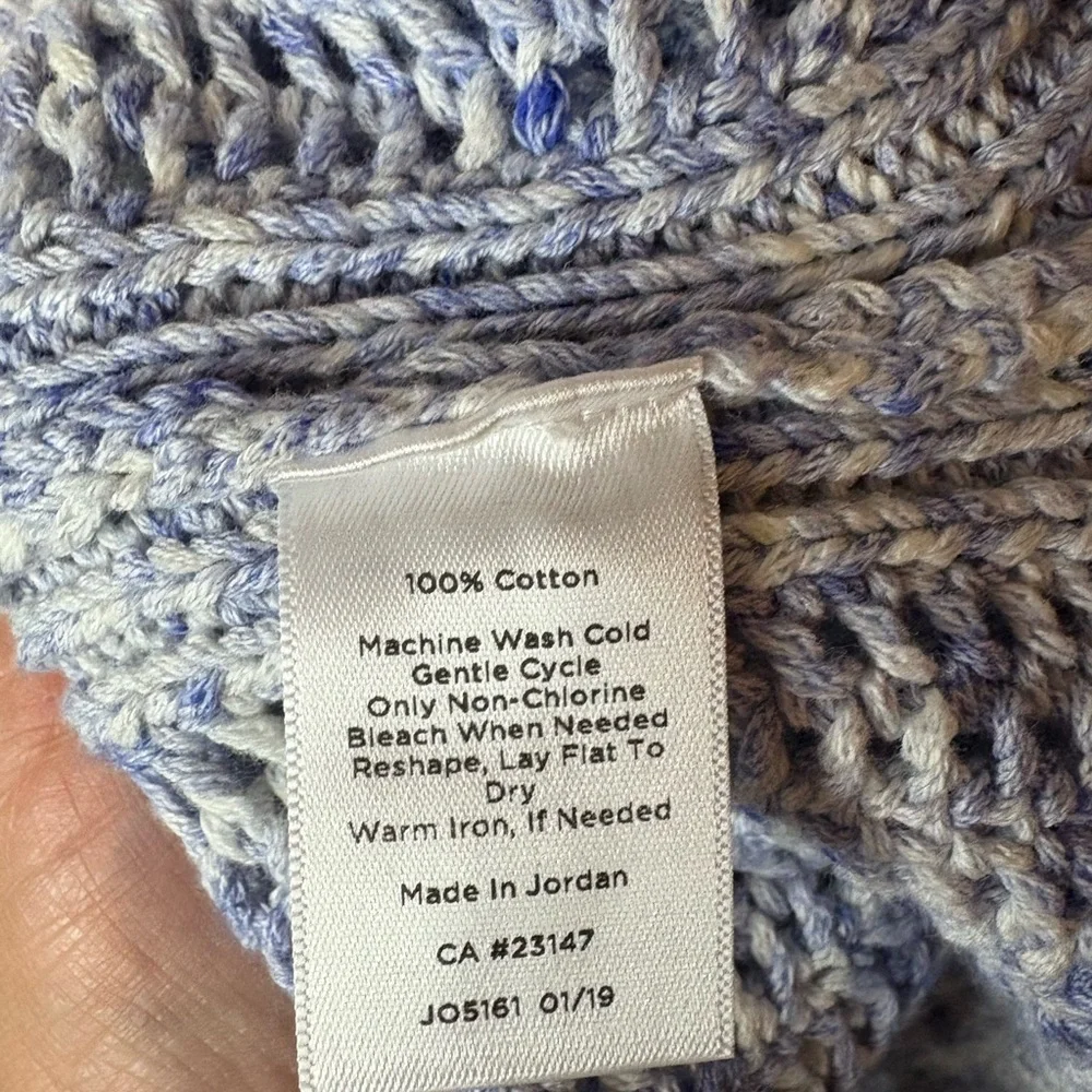 NWT Talbots Open Stitch Pale Blue/Periwinkle Size Medium Sweater - Picture 6 of 10